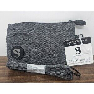 Geckobrands Zipper ID & Card Case Wallet With Lanyard - GRAY - NWT